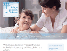 Tablet Screenshot of pflegezentrum-rotenburg.de